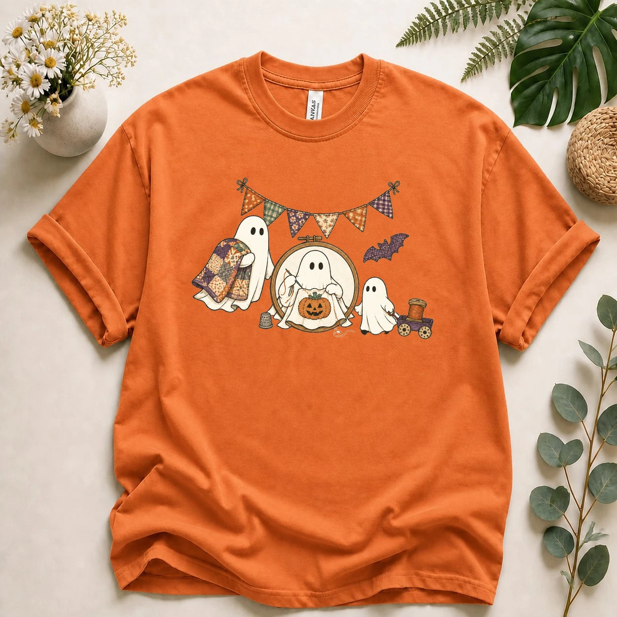 Halloween Quilting Ghost Shirt – Cute Spooky Sewing Tee, Quilter & Sewist Gift