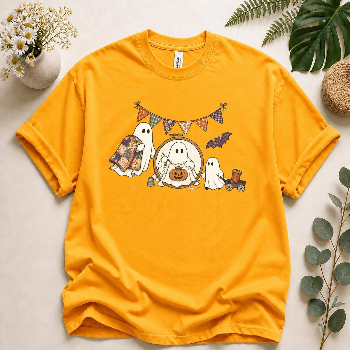 Halloween Quilting Ghost Shirt – Cute Spooky Sewing Tee, Quilter & Sewist Gift