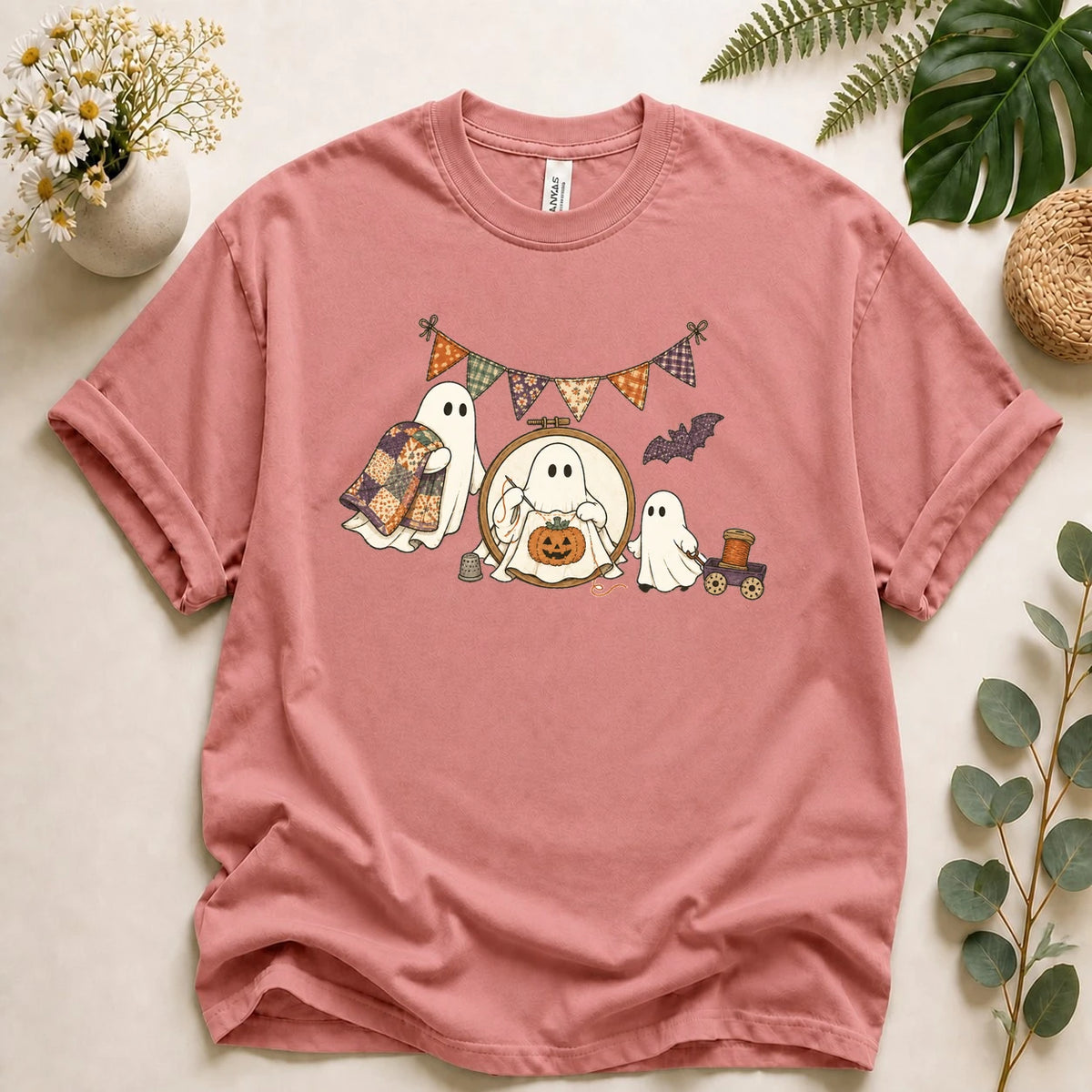 Halloween Quilting Ghost Shirt – Cute Spooky Sewing Tee, Quilter & Sewist Gift