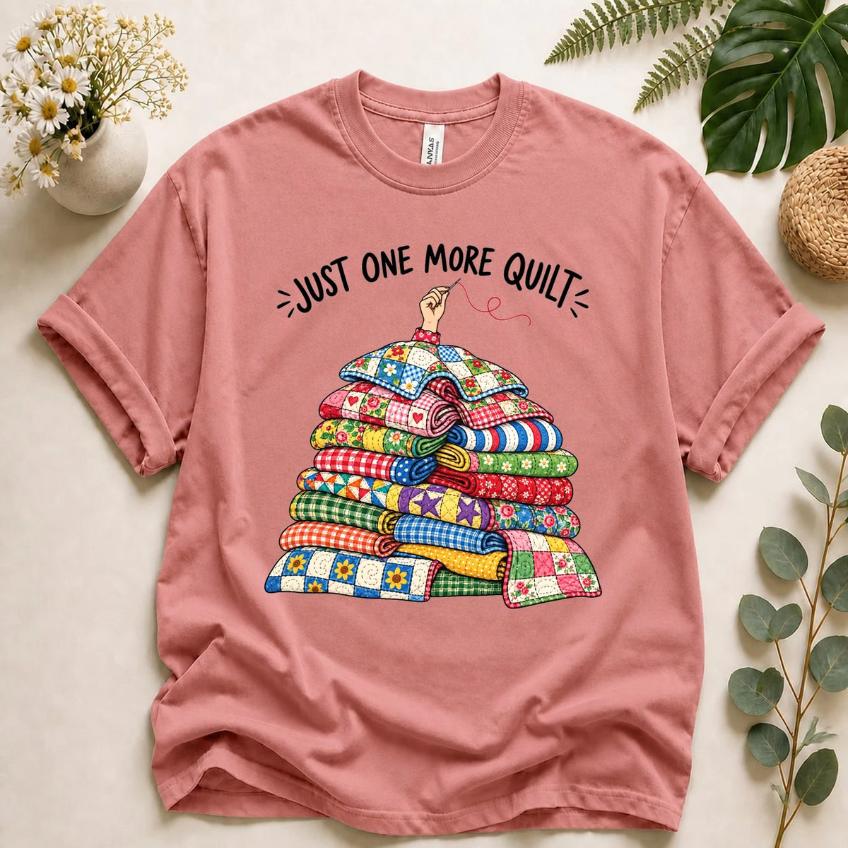 Just One More Quilt Shirt – Funny Quilting T-Shirt, Quilter Gift for Quilt Lovers