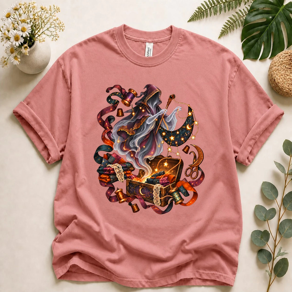 Ghost Seamstress – Celestial Sewing Lover Gift, Magical Quilter T-Shirt