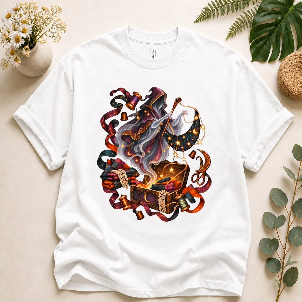 Ghost Seamstress – Celestial Sewing Lover Gift, Magical Quilter T-Shirt