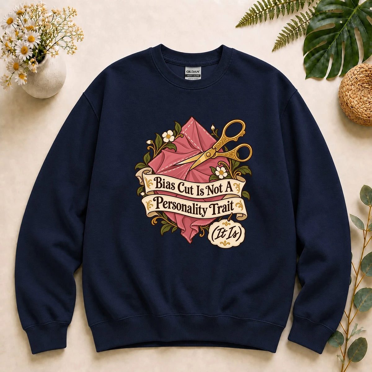 Bias Cut Is Not A Personality Trait Shirt, Funny Sewing Tee, Garment Sewist Gift, Dressmaker Humor Shirt Sweatshirt