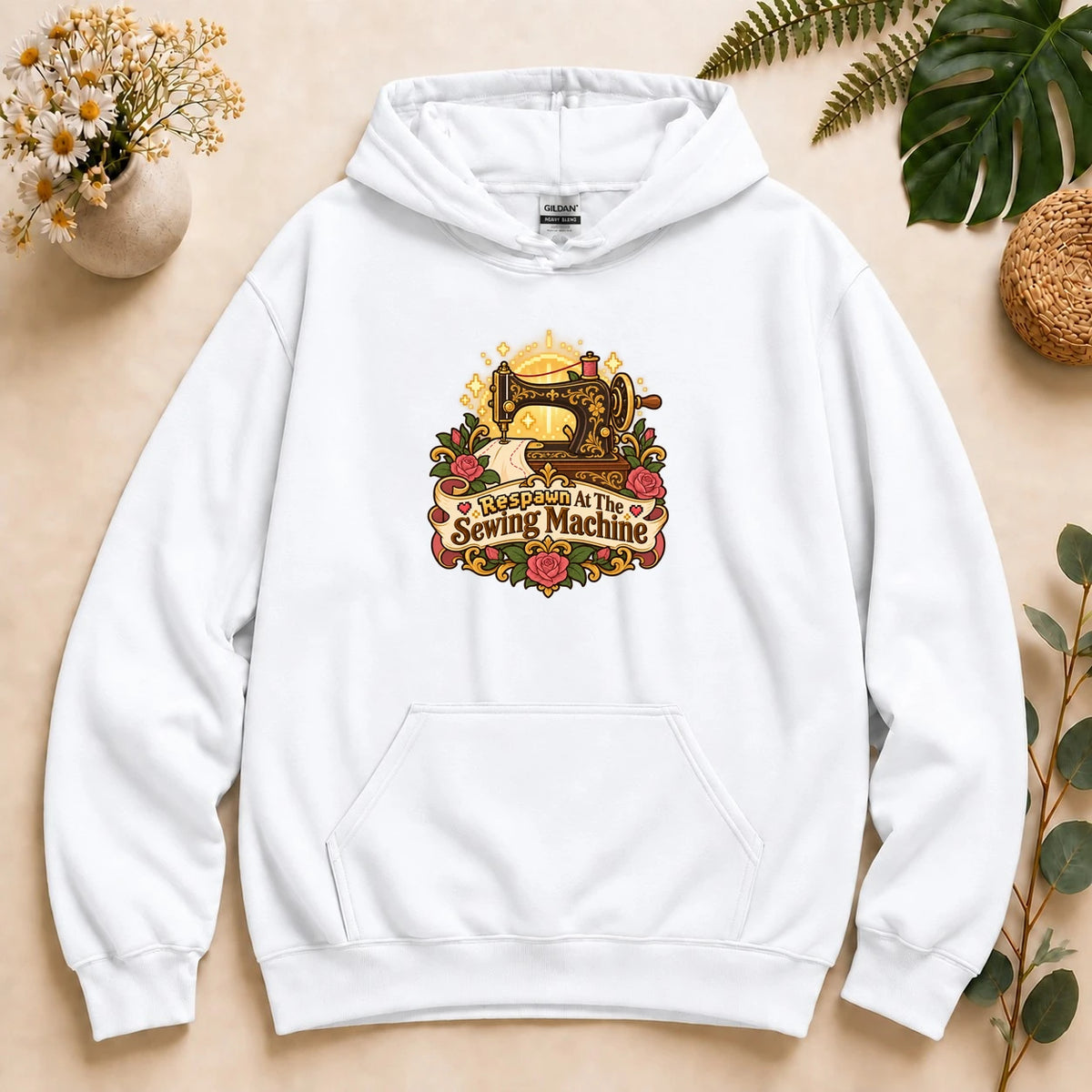 Respawn At The Sewing Machine Shirt, Gamer Sewing Tee, Cozy Gamer Gift, Vintage Sewing Machine Shirt Hoodie