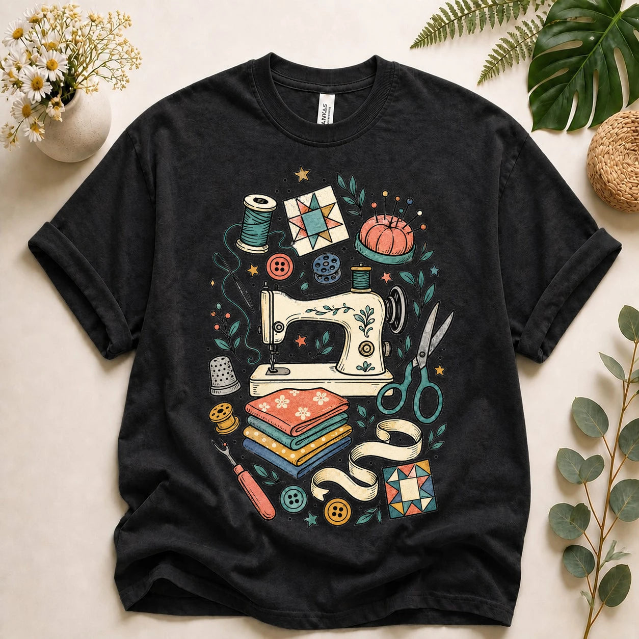 Sewing Lover Shirt – Vintage Sewing Machine T-Shirt, Quilter & Sewist Gift
