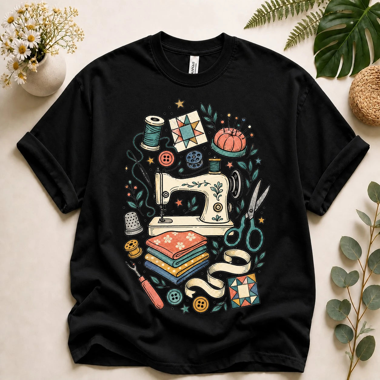Sewing Lover Shirt – Vintage Sewing Machine T-Shirt, Quilter & Sewist Gift
