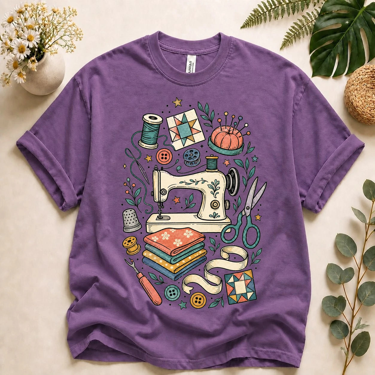 Sewing Lover Shirt – Vintage Sewing Machine T-Shirt, Quilter & Sewist Gift