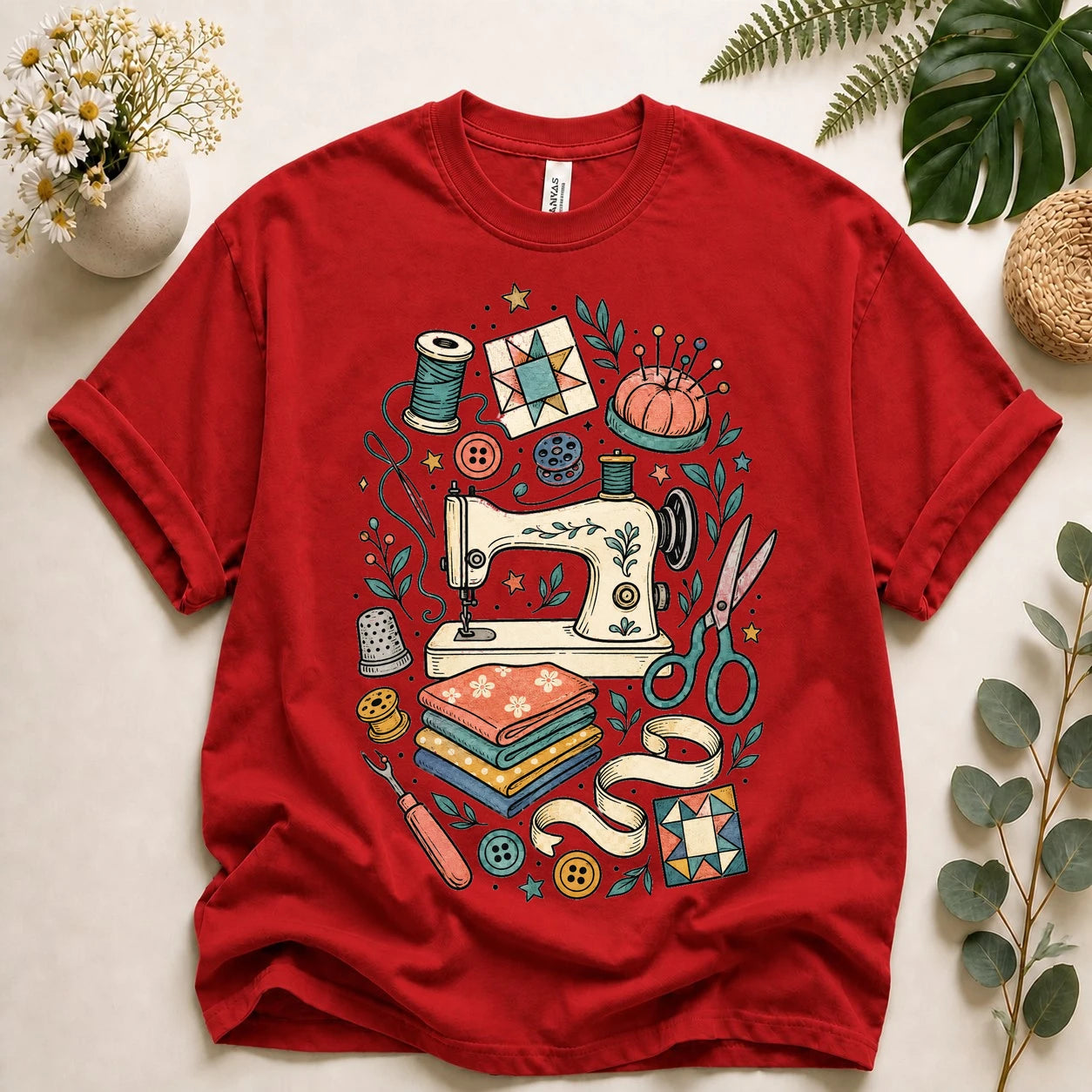 Sewing Lover Shirt – Vintage Sewing Machine T-Shirt, Quilter & Sewist Gift