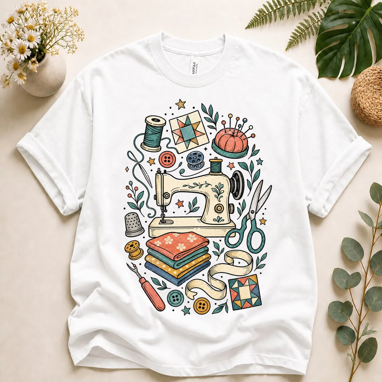 Sewing Lover Shirt – Vintage Sewing Machine T-Shirt, Quilter & Sewist Gift