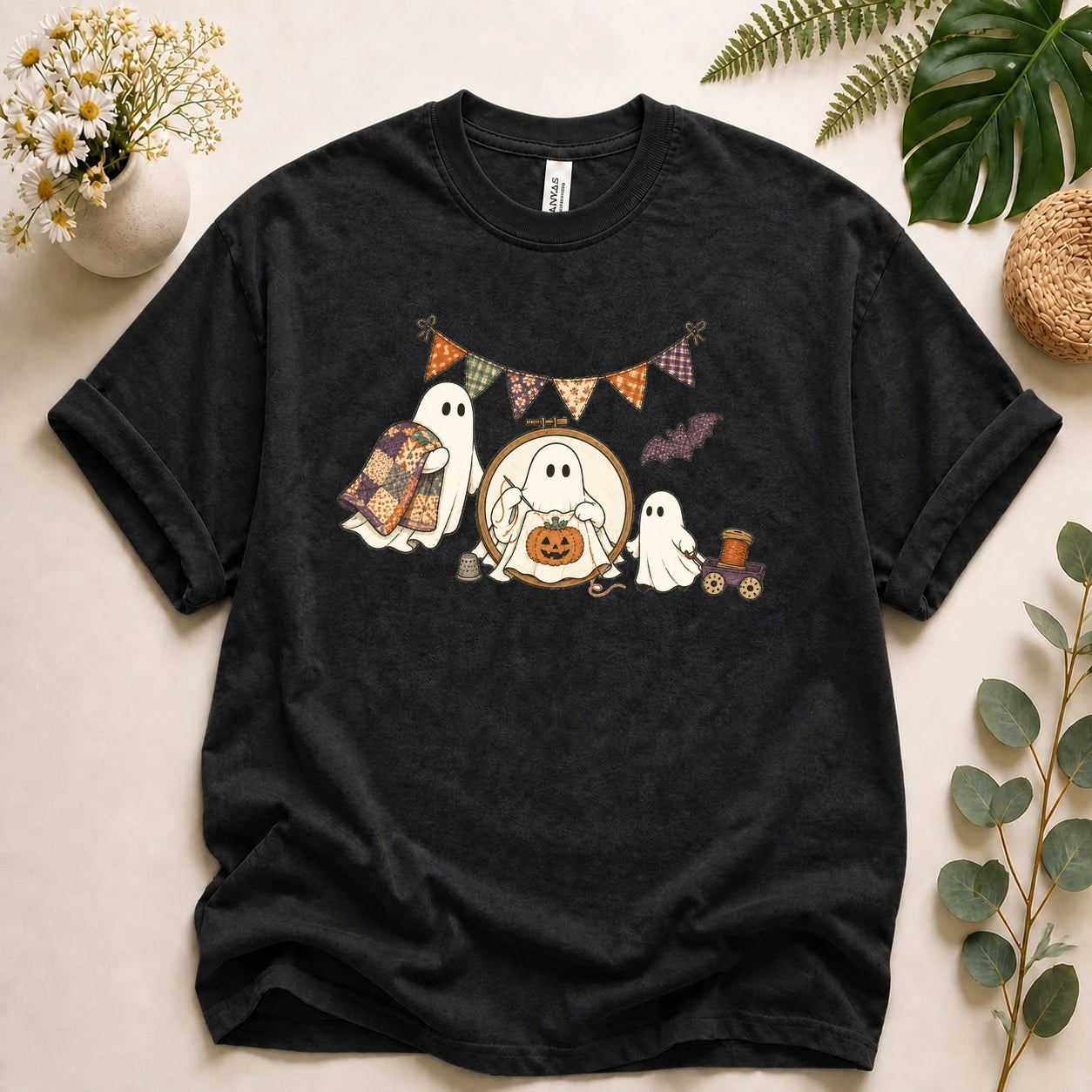 Halloween Quilting Ghost Shirt – Cute Spooky Sewing Tee, Quilter & Sewist Gift