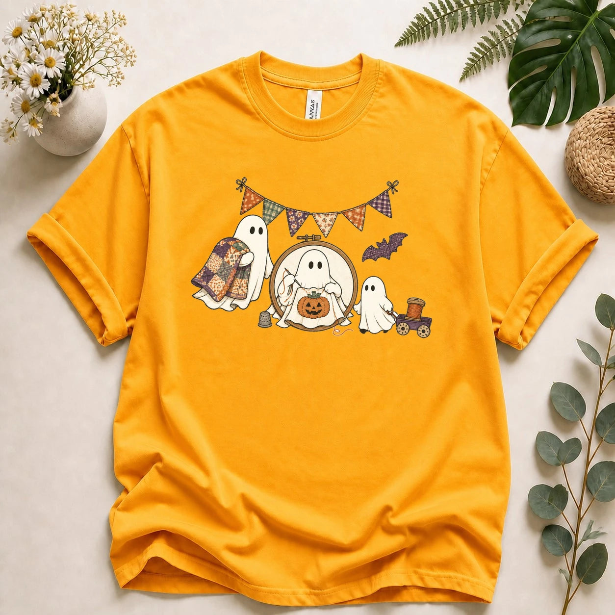 Halloween Quilting Ghost Shirt – Cute Spooky Sewing Tee, Quilter & Sewist Gift