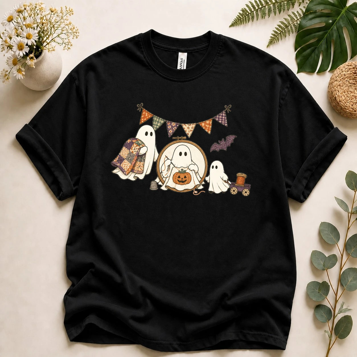 Halloween Quilting Ghost Shirt – Cute Spooky Sewing Tee, Quilter & Sewist Gift