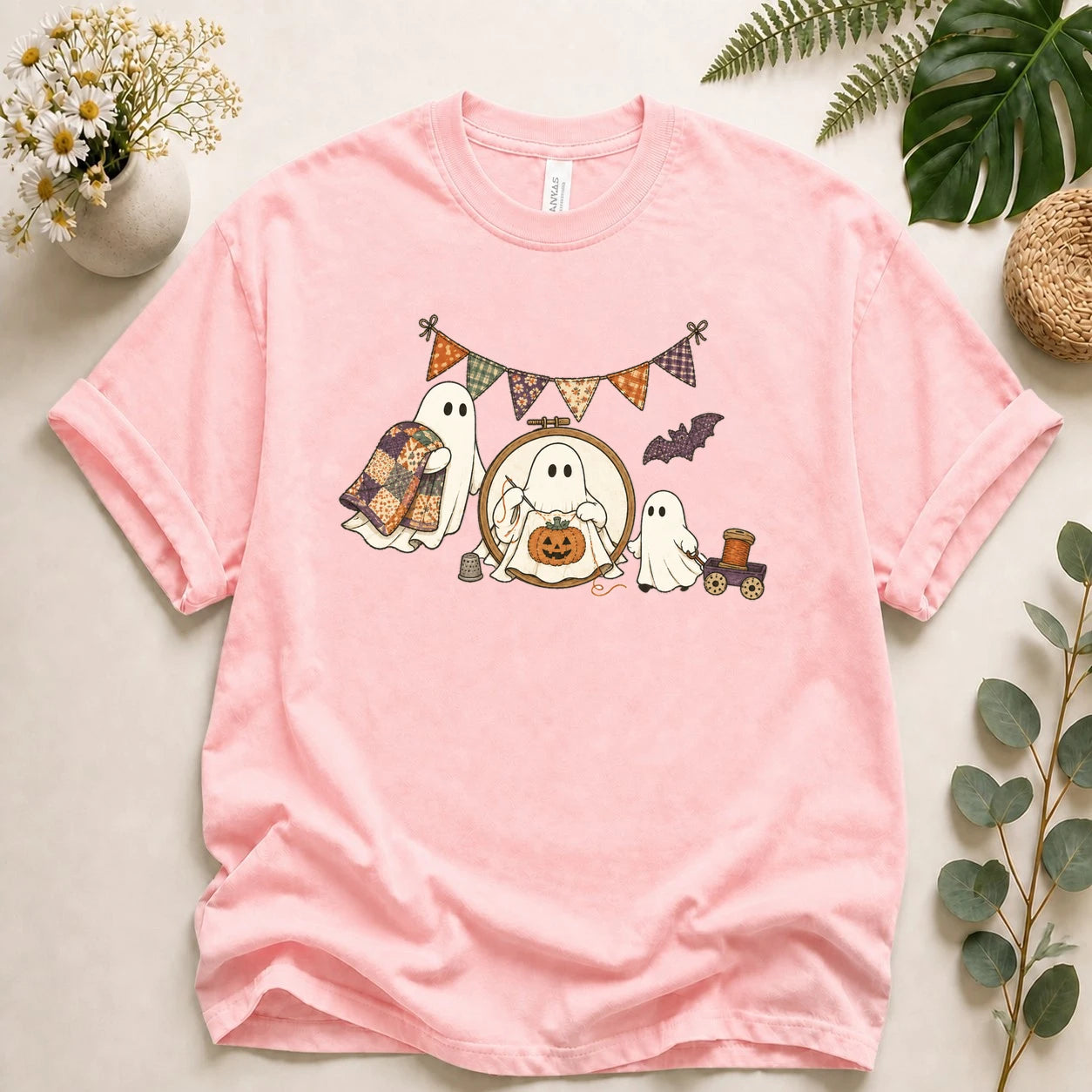 Halloween Quilting Ghost Shirt – Cute Spooky Sewing Tee, Quilter & Sewist Gift