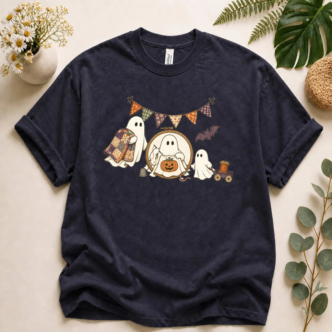 Halloween Quilting Ghost Shirt – Cute Spooky Sewing Tee, Quilter & Sewist Gift