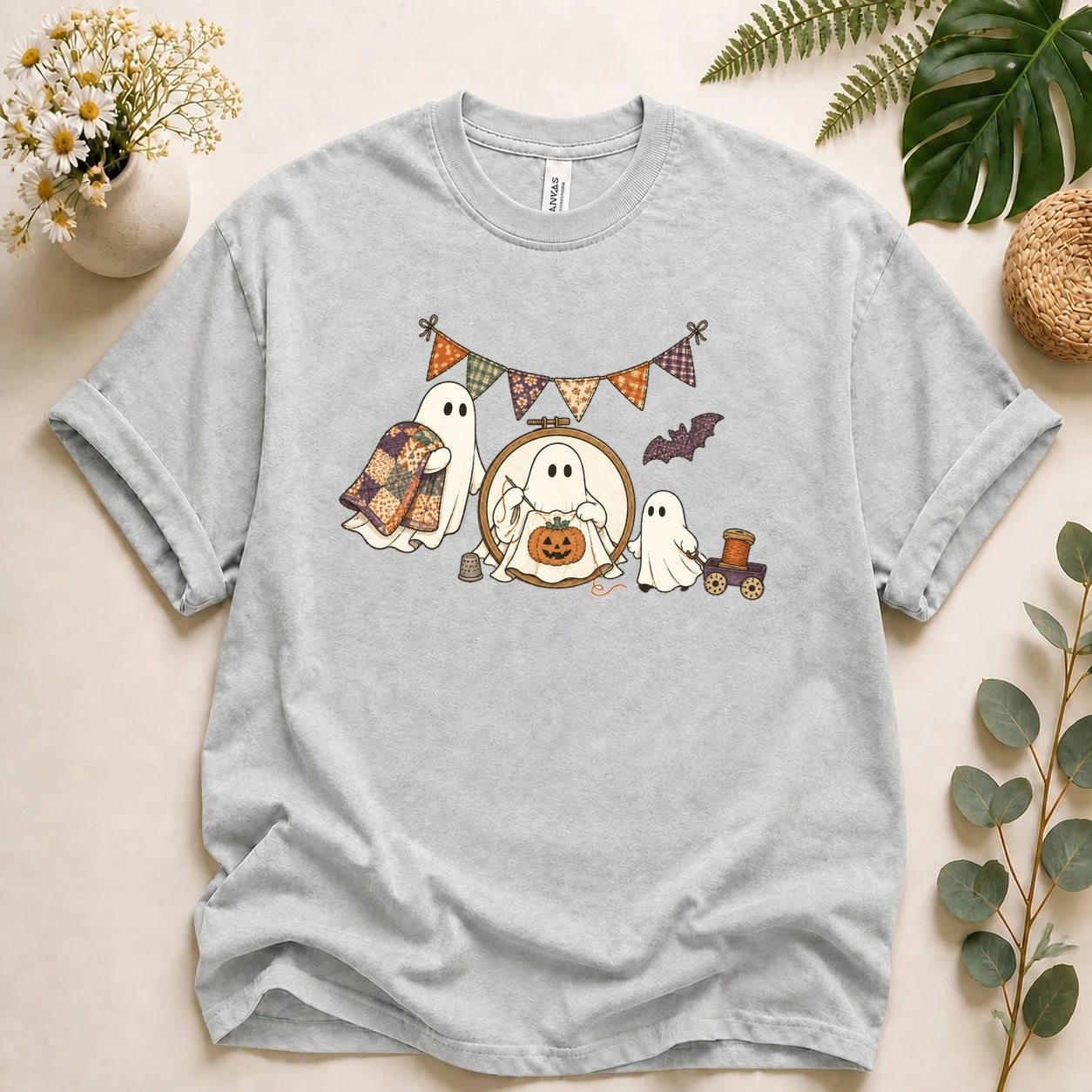 Halloween Quilting Ghost Shirt – Cute Spooky Sewing Tee, Quilter & Sewist Gift