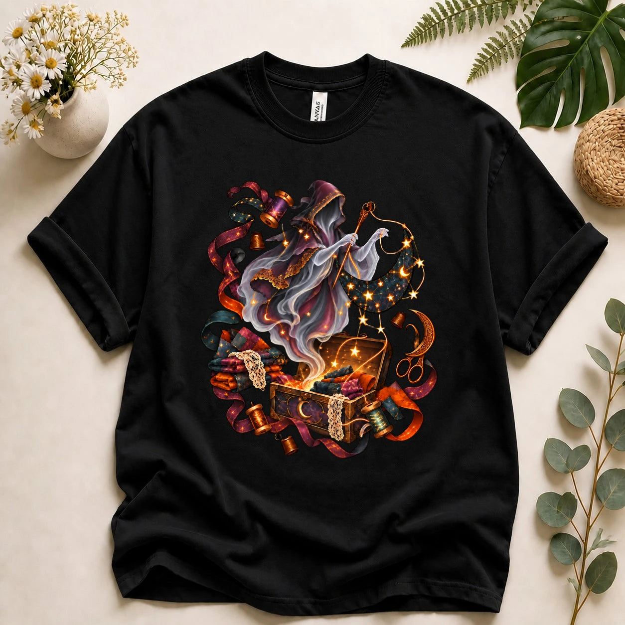 Ghost Seamstress – Celestial Sewing Lover Gift, Magical Quilter T-Shirt