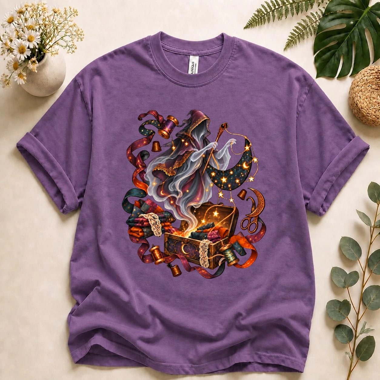 Ghost Seamstress – Celestial Sewing Lover Gift, Magical Quilter T-Shirt