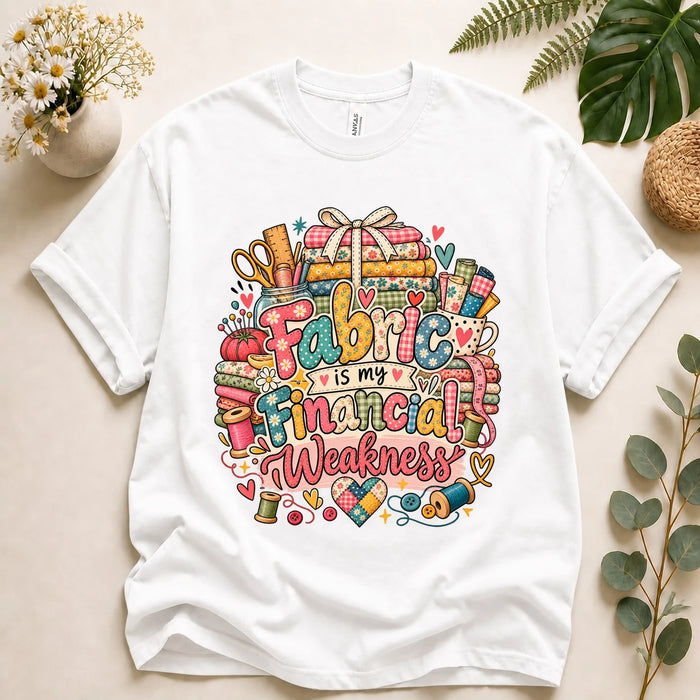 Fabric Is My Financial Weakness – Funny Quilter Gift, Sewing Lover T-Shirt