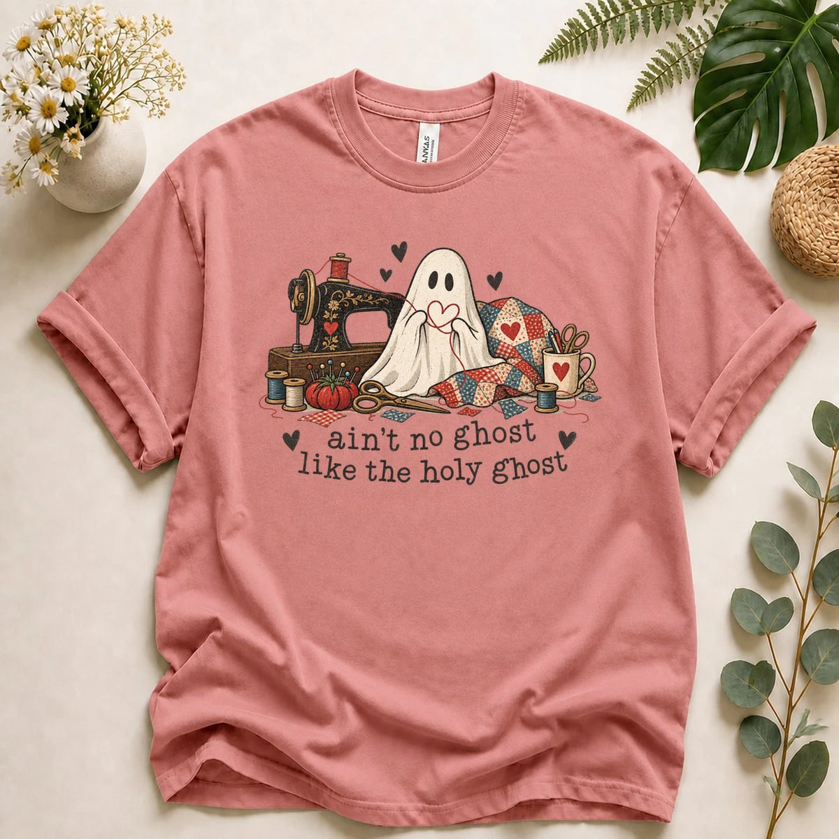 Ain’t No Ghost Like the Holy Ghost – Christian Halloween Quilter Gift, Sewing T-Shirt