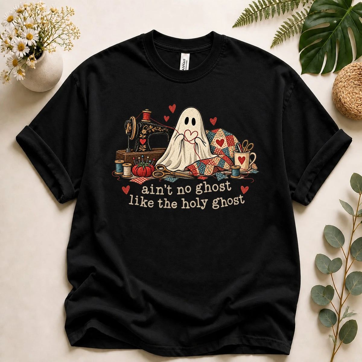 Ain’t No Ghost Like the Holy Ghost – Christian Halloween Quilter Gift, Sewing T-Shirt