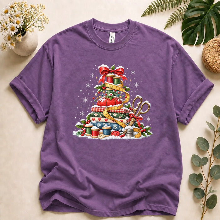 Fabric Stack Christmas Tree – Christmas Sewist Gift, Holiday Sewing T-Shirt