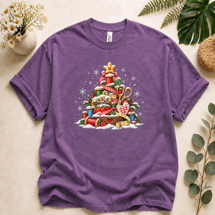 Sewing Notions Christmas Tree – Christmas Sewist Gift, Holiday Sewing T-Shirt