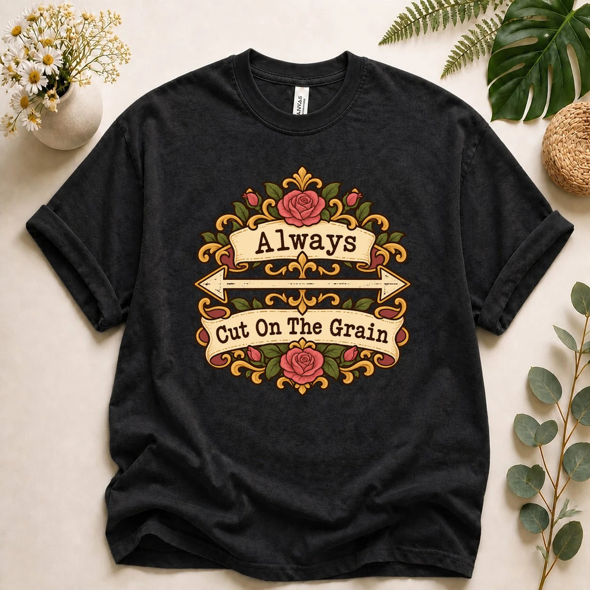 Always Cut On The Grain Shirt, Garment Sewing Tee, Dressmaker Gift, Sewing Pattern Shirt, Seamstress Gift T-Shirt