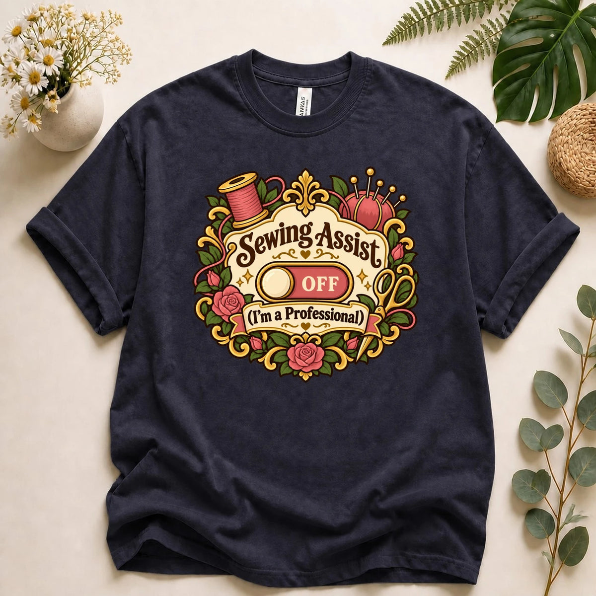 Sewing Assist Off Shirt, Cozy Gamer Sewing Tee, Funny Seamstress Gift, Professional Sewist Shirt, Gamer Girl Gift T-Shirt