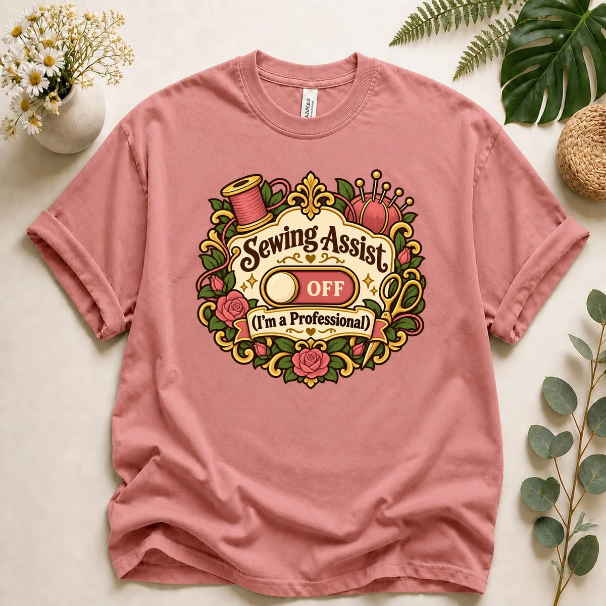 Sewing Assist Off Shirt, Cozy Gamer Sewing Tee, Funny Seamstress Gift, Professional Sewist Shirt, Gamer Girl Gift T-Shirt
