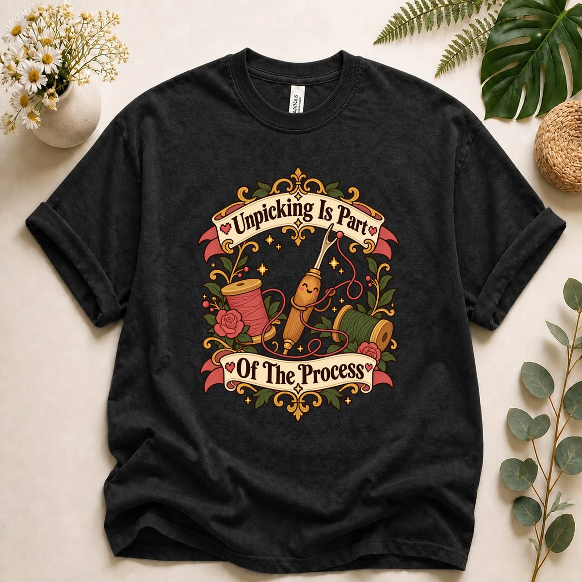 Unpicking Is Part Of The Process Shirt, Seam Ripper Tee, Funny Sewing Gift, Beginner Sewist Shirt, Quilter Gift T-Shirt