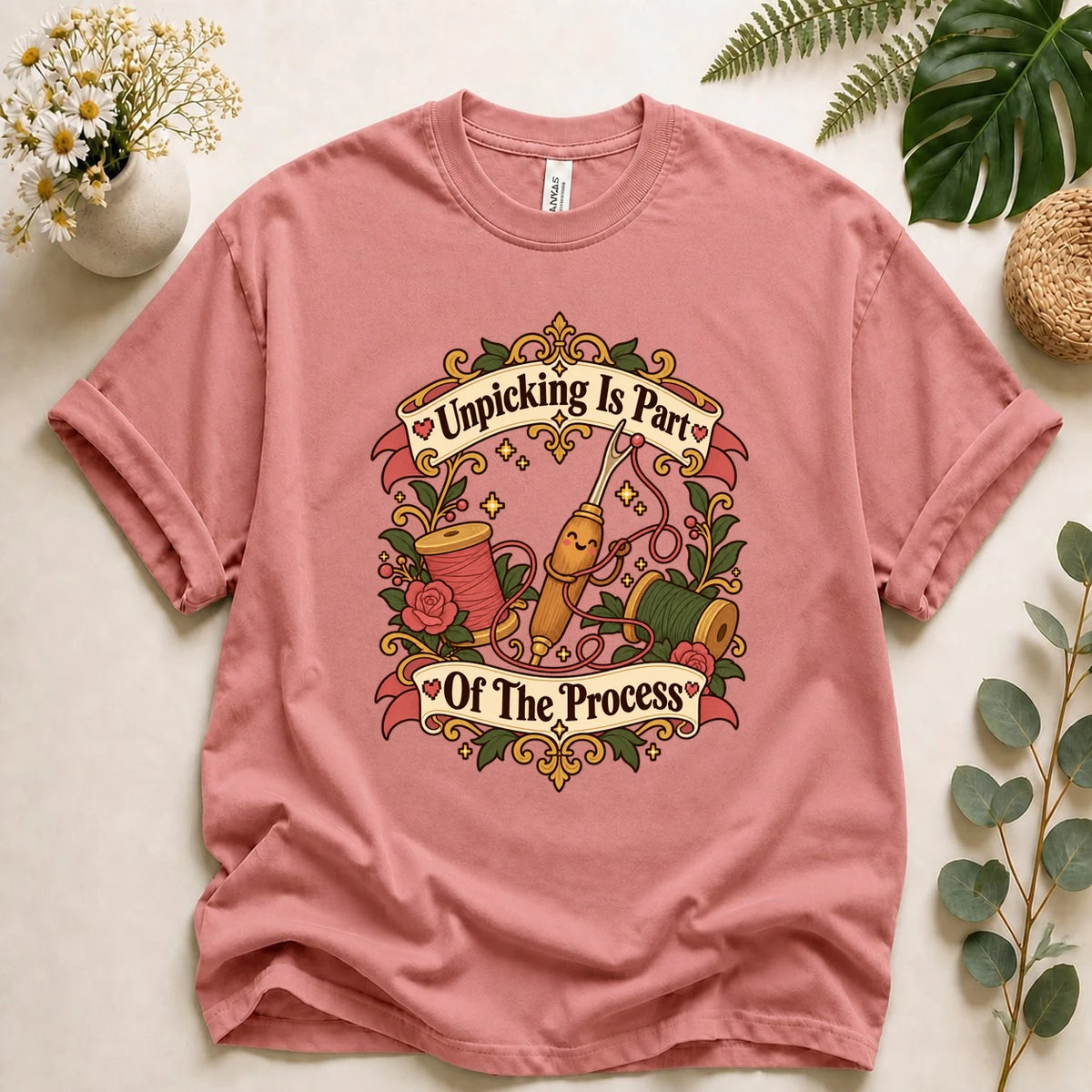 Unpicking Is Part Of The Process Shirt, Seam Ripper Tee, Funny Sewing Gift, Beginner Sewist Shirt, Quilter Gift T-Shirt