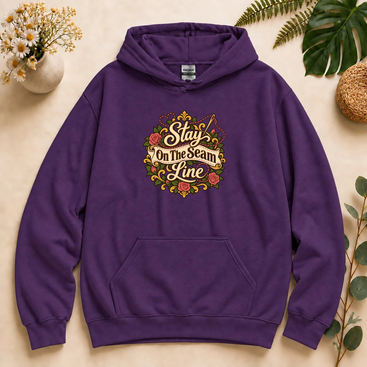 Stay On The Seam Line Shirt, Funny Sewing Tee, Sewing Machine Lover Gift, Seamstress Shirt, Quilter Gift Hoodie